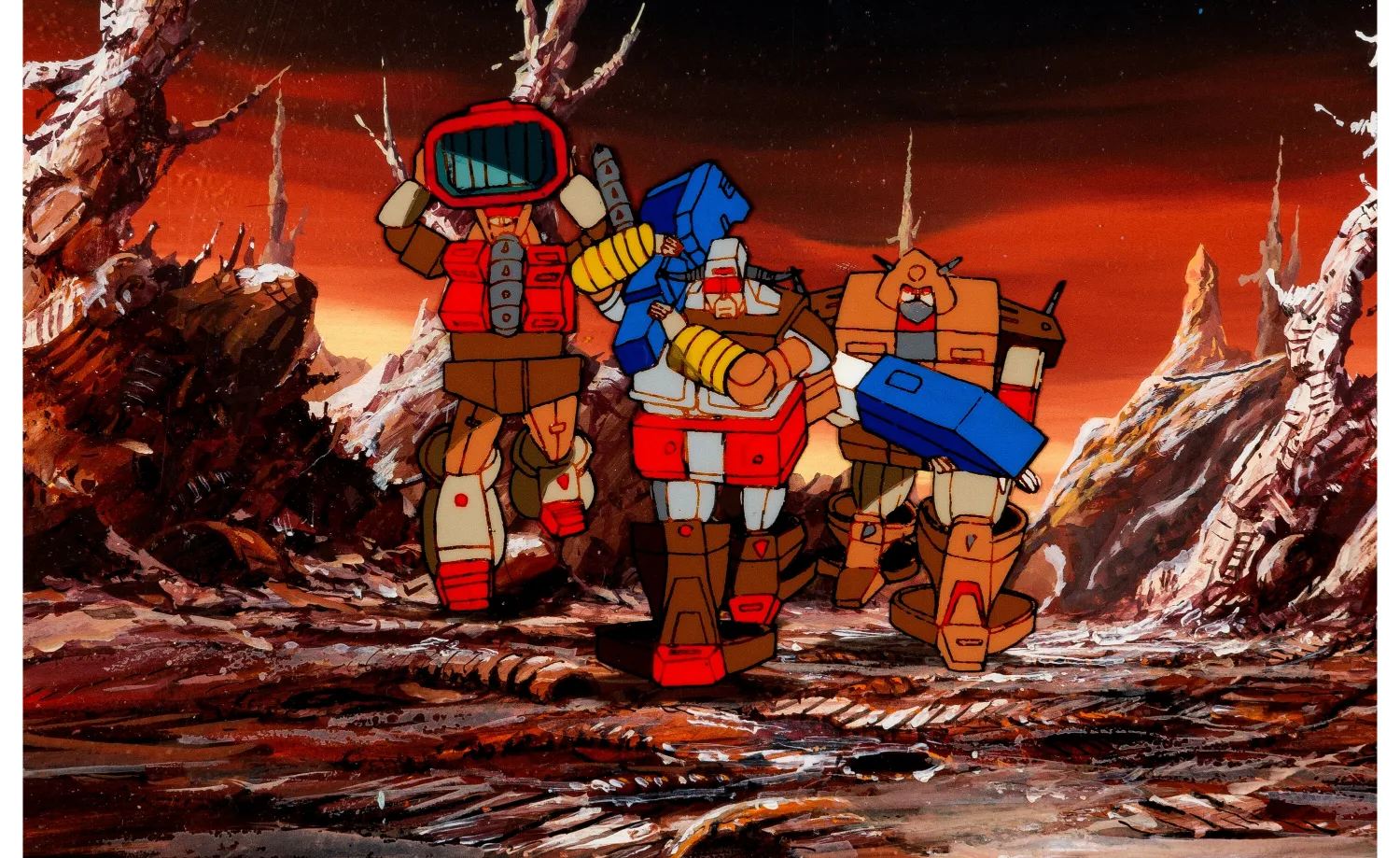 Transformers Junkions Production Cel and Master Background Setup