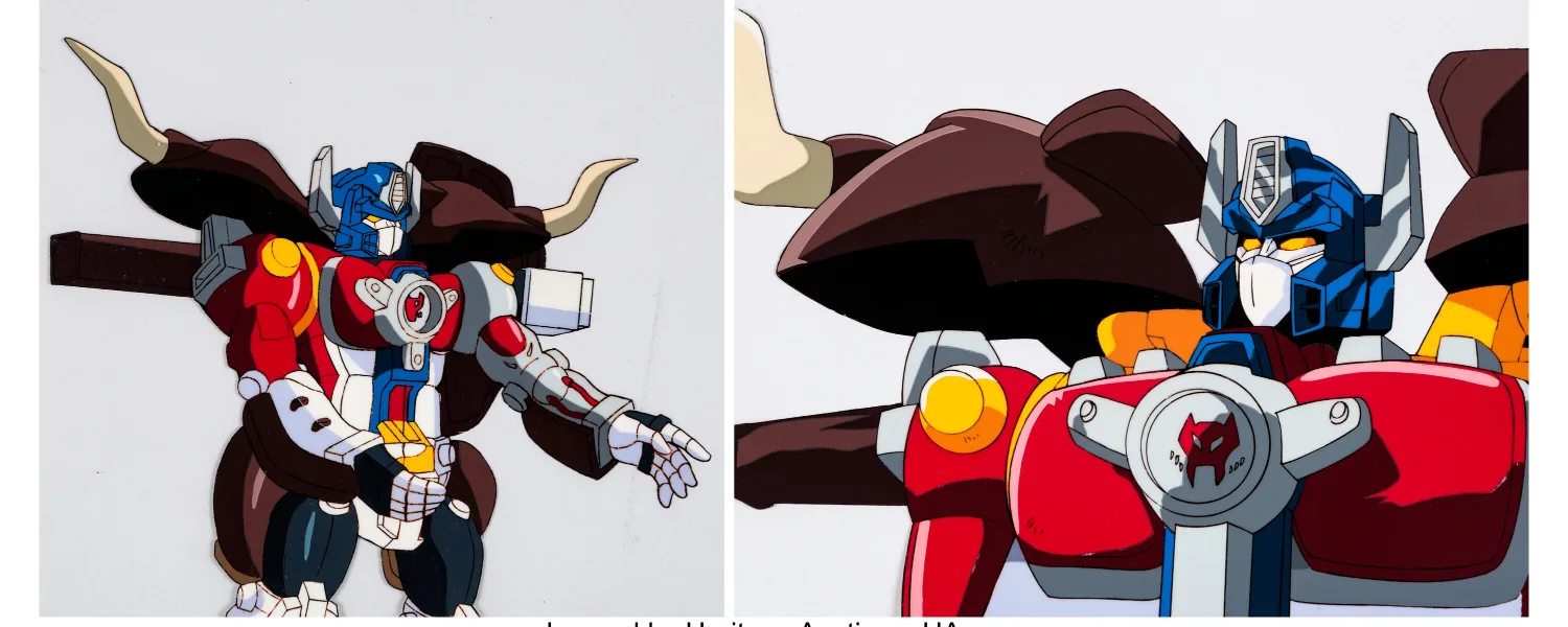 Super Life-Form Transformers: Beast Wars Neo Big Convoy Production Cel and Animation Drawing Group of 5