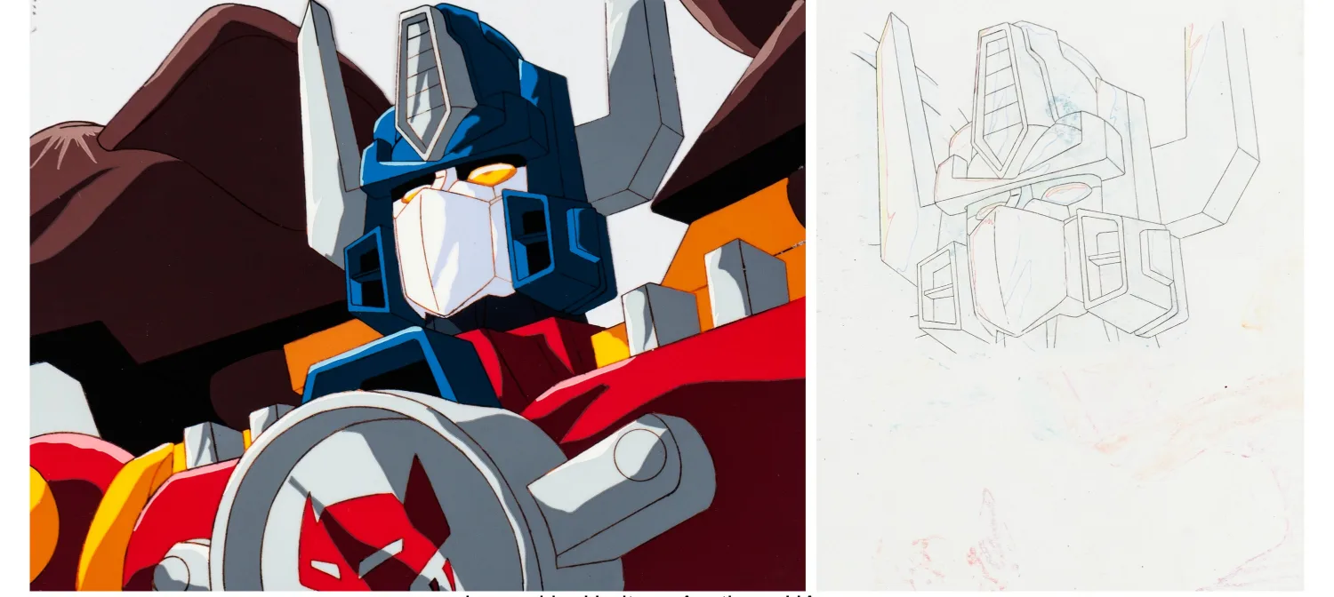 Beast Wars II: Super Life-Form Transformers Big Convoy Production Cel and Animation Drawing