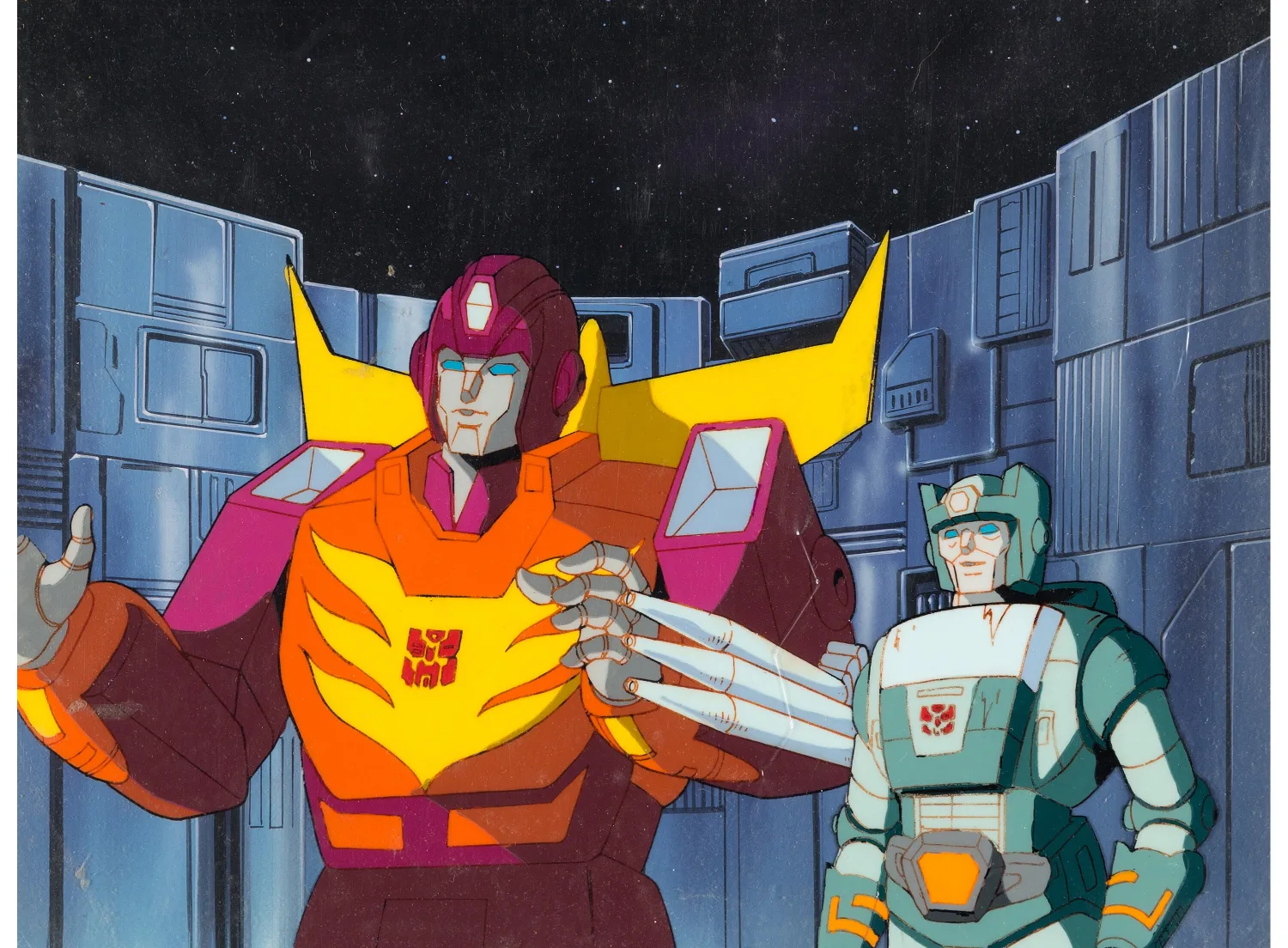 Transformers : The Movie Rodimus Prime et Kup Cellulo de Production