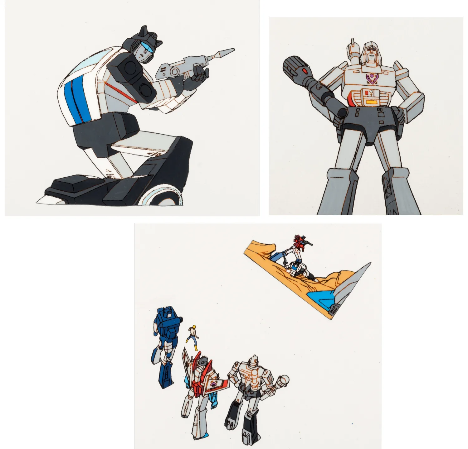 Transformers "A Prime Problem" Production Cel Group of 3
