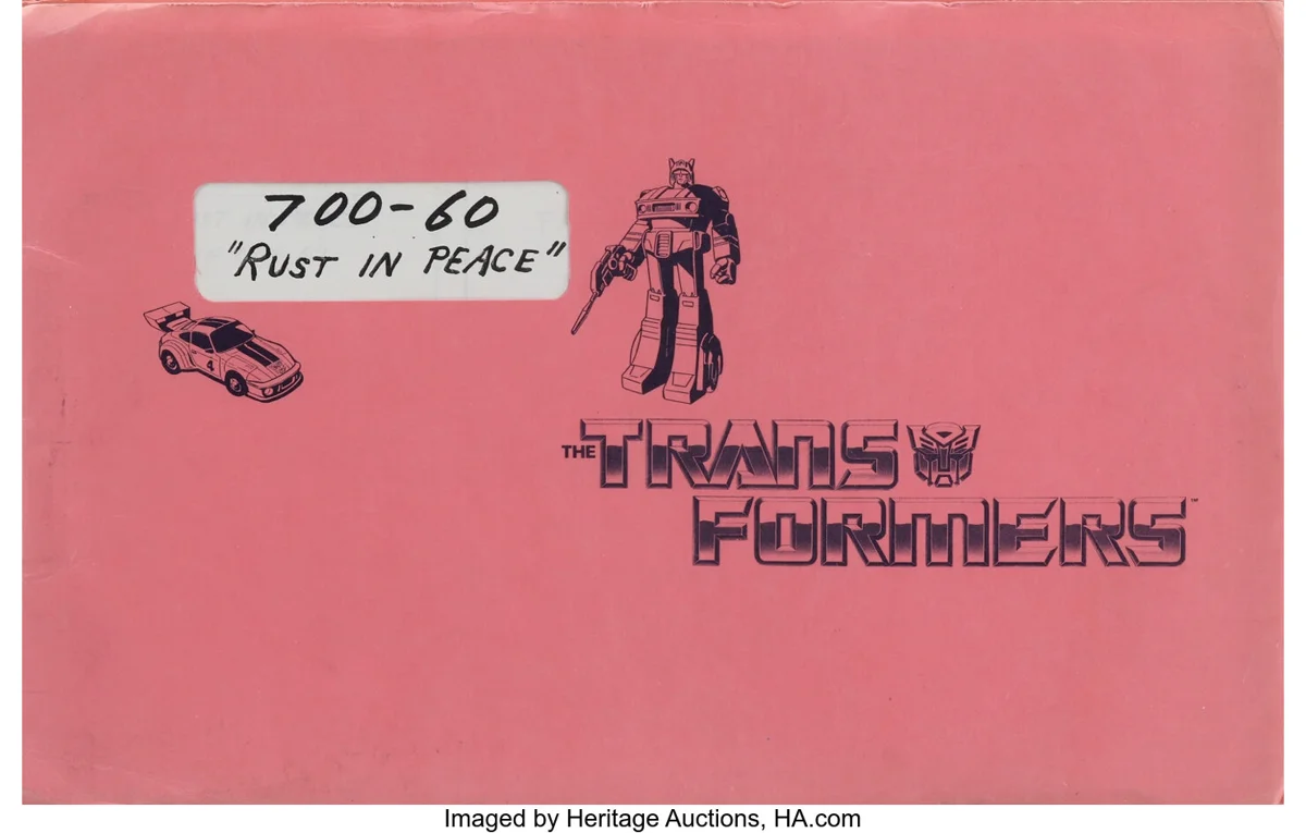 The Transformers Complete Storyboards for Episode Rust in Peace
