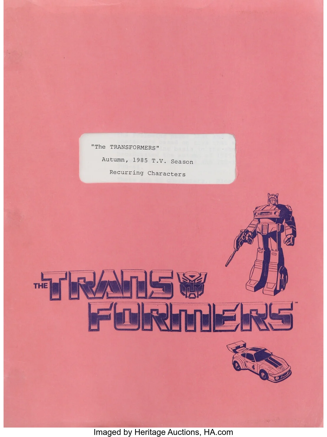 The Transformers Season 2 Character Bible, Recurring Characters