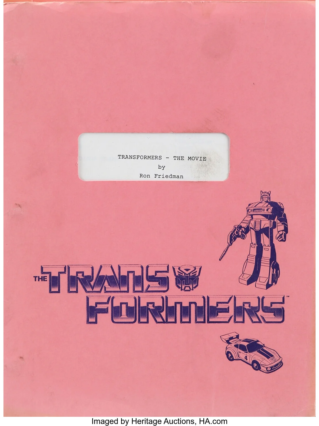 The Transformers: The Movie Original Movie Script (1986)