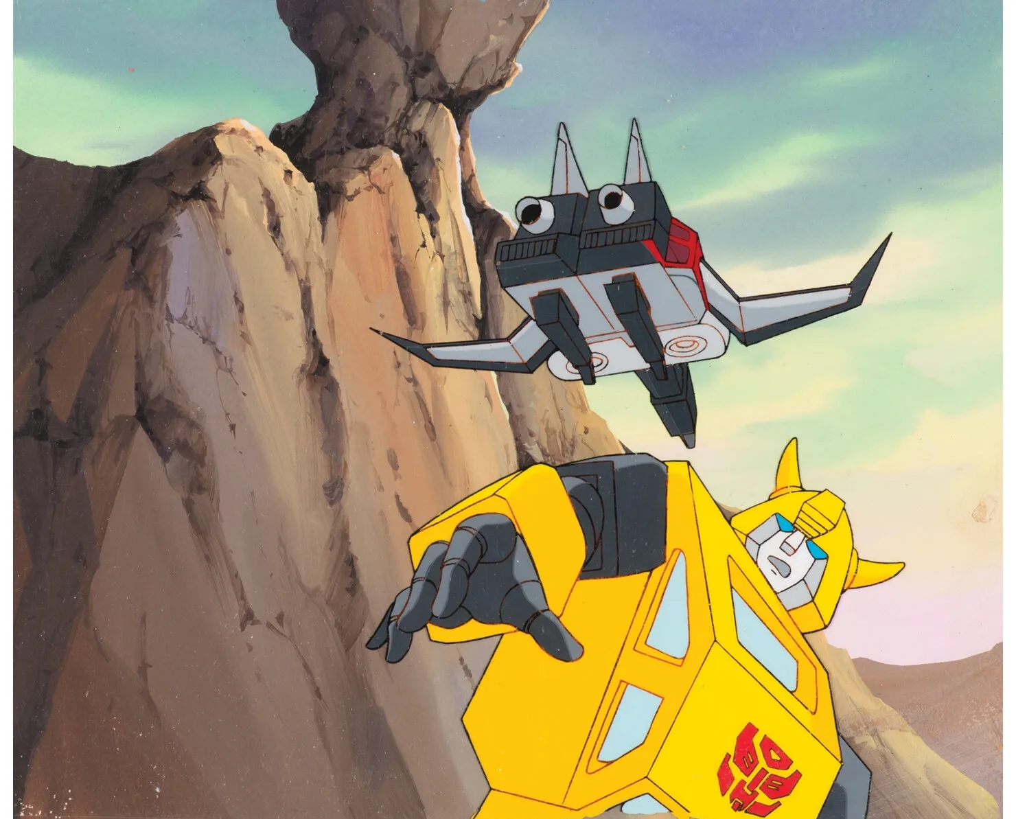 "Bumblebee" Production Cel on a Matching Production Background, G1 (Sunbow, 1984)