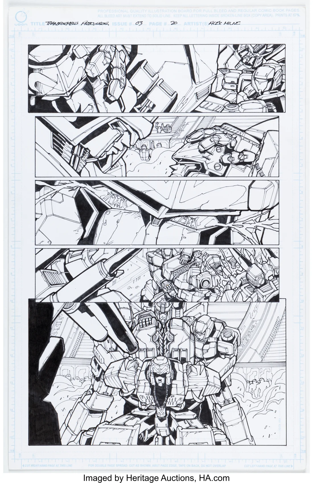 Transformers: Megatron Origin #3 Story Page 20 Original Art (IDW, 2007)