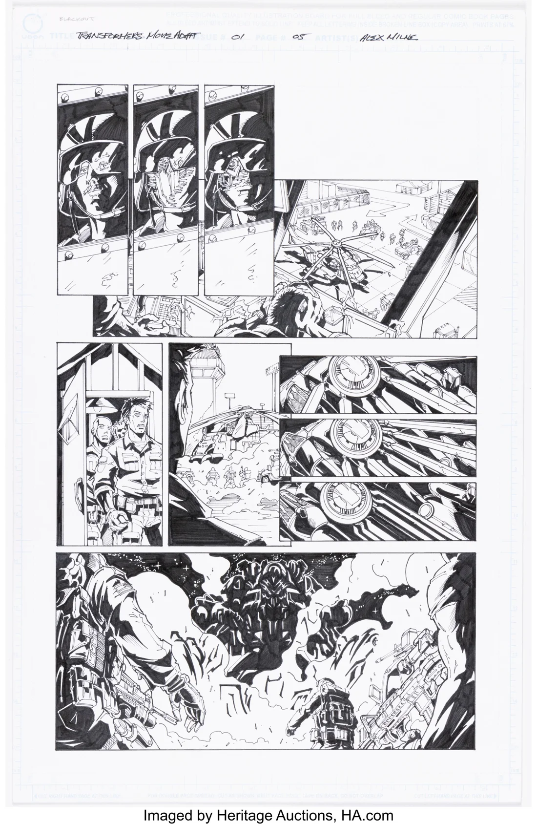 Transformers: Movie Adaptation #1 Story Page 5 Original Art (IDW, 2007)