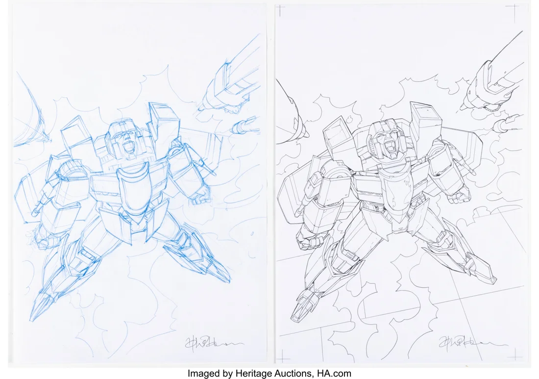 Transformers: Infiltration #5 Cover and Preliminary Original Art (IDW, 2006)