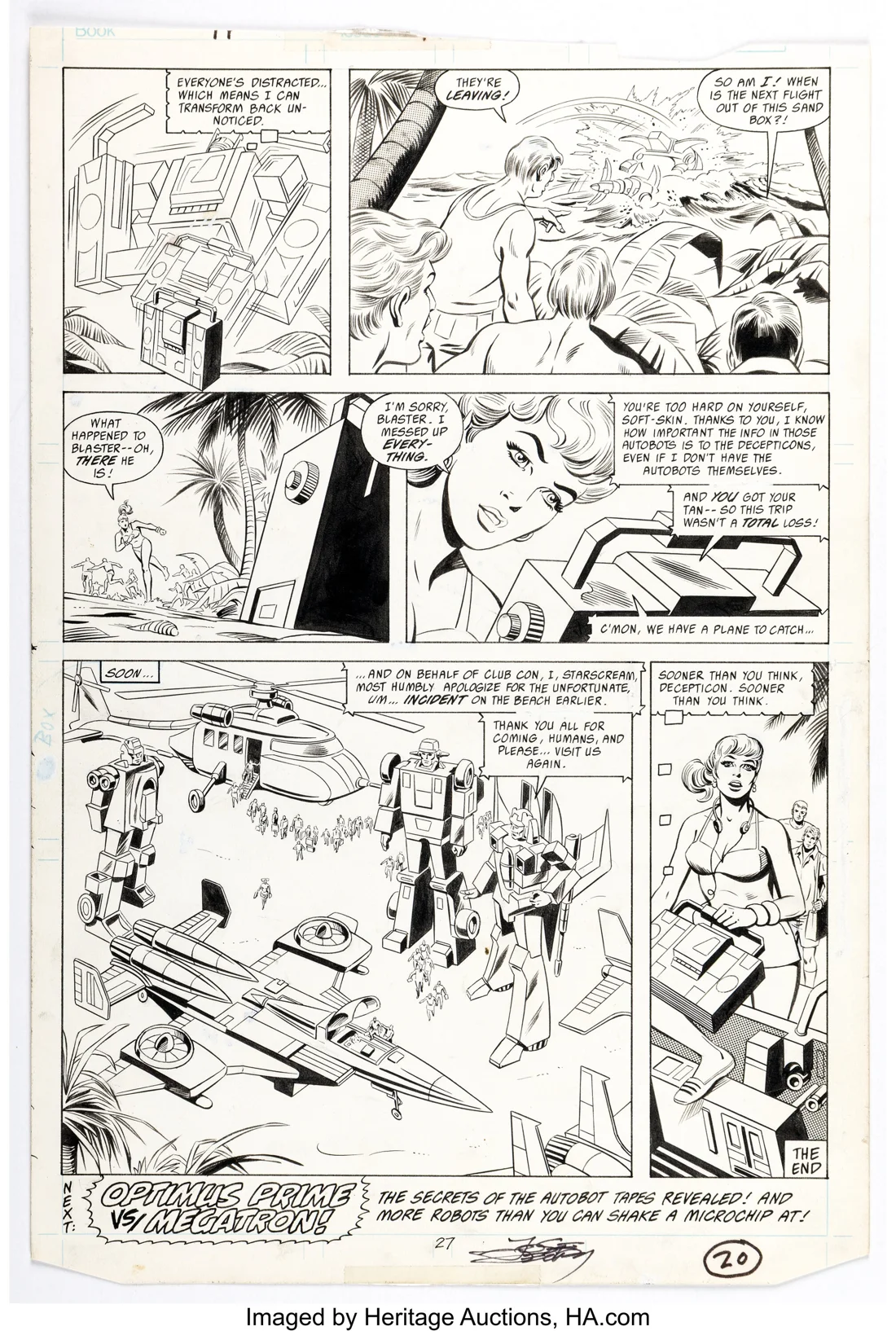 The Transformers #47 Story Page 20 Original Art, with Stephen Baskerville (Marvel, 1989)