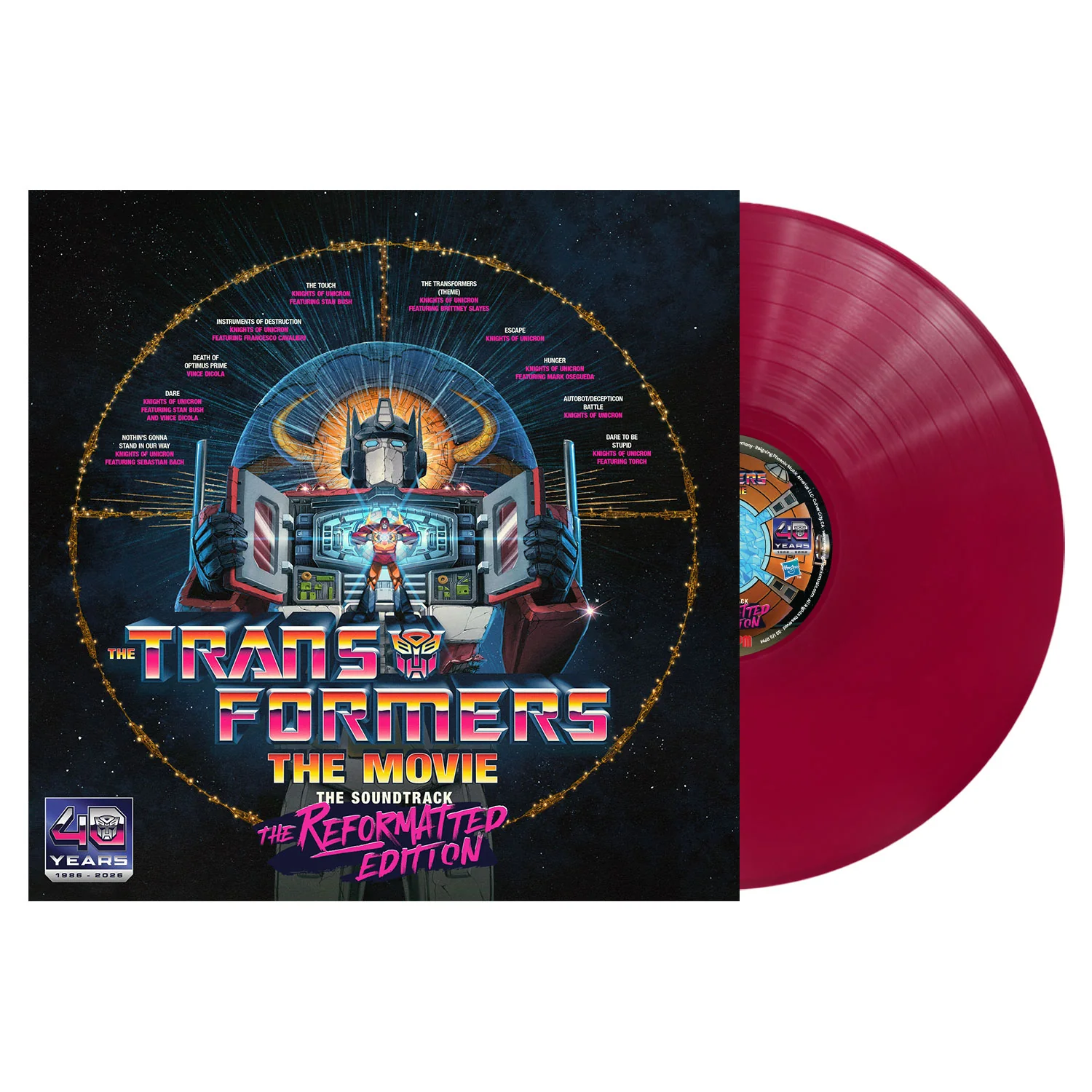 The Transformers: The Movie The Soundtrack (The Reformatted Edition) BBTS Exclusive Hot Rod Red Vinyl LP