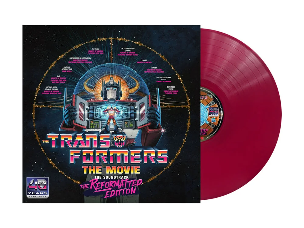 The Transformers: The Movie The Soundtrack (The Reformatted Edition) BBTS Exclusive Hot Rod Red Vinyl LP view 2