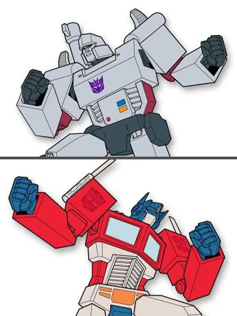 Transformers Optimus Prime & Megatron Pin Set view 2