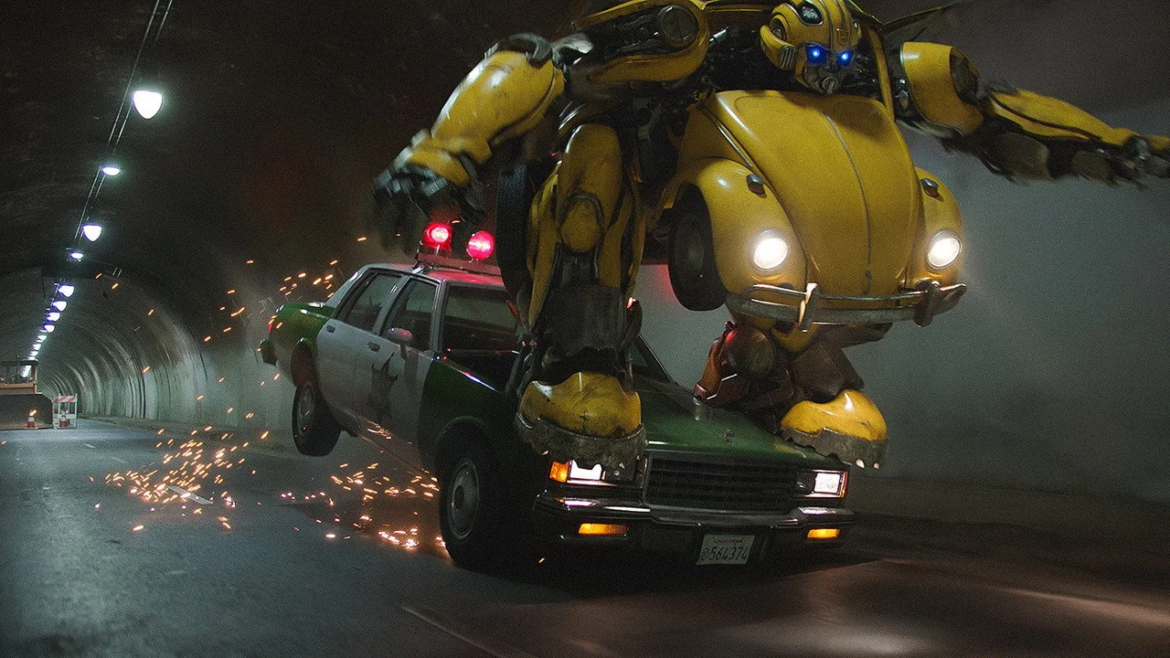 Bumblebee, restored to his classic boxy G1-inspired design.