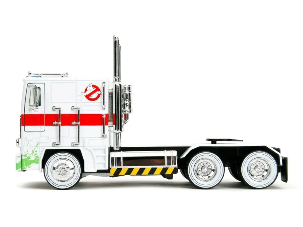 Ghostbusters x Transformers Hollywood Rides G1 Optimus Prime (Ecto-1 Graphics) 1/24 Scale Vehicle view 2