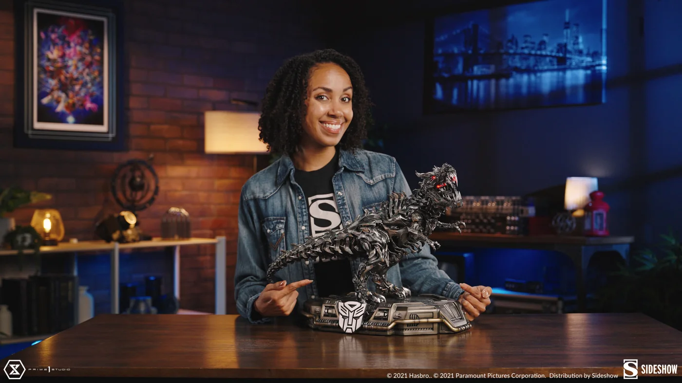 Grimlock Statue (T-Rex, LED) view 2