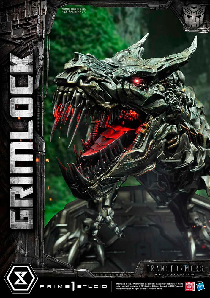 Grimlock Statue (T-Rex, LED) view 5