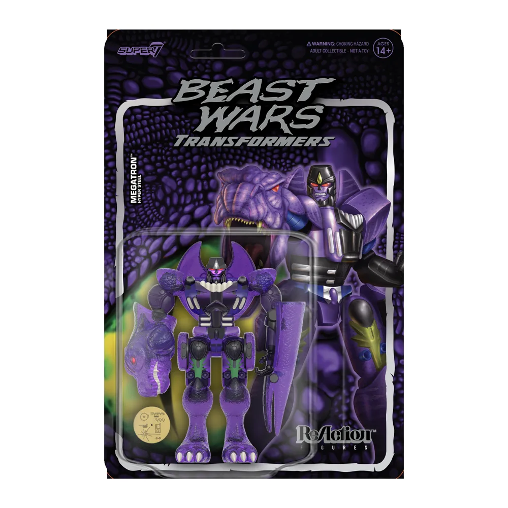 Super7 ReAction Beast Wars Megatron (Clear)