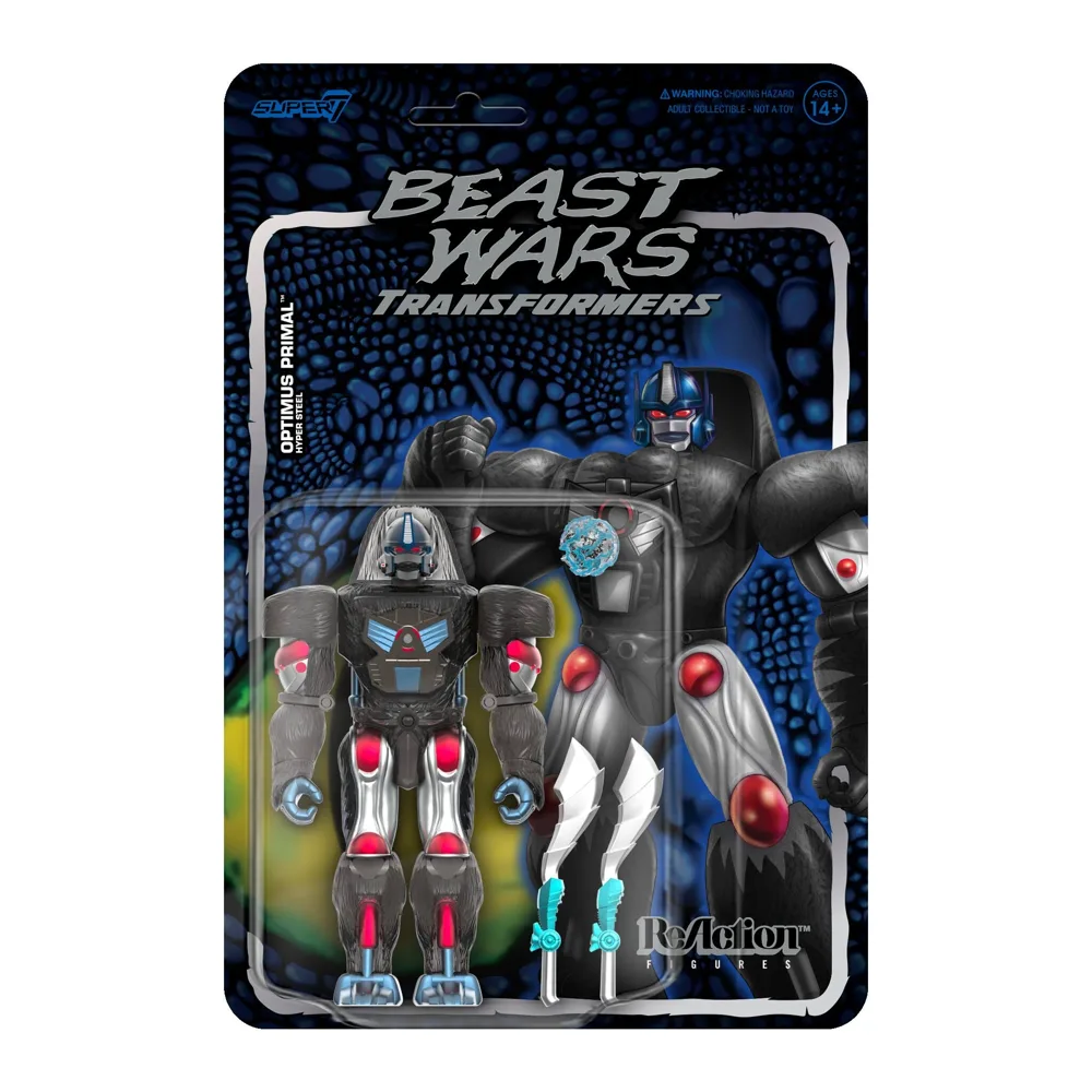 Super7 ReAction Beast Wars Optimus Primal (Metallic)